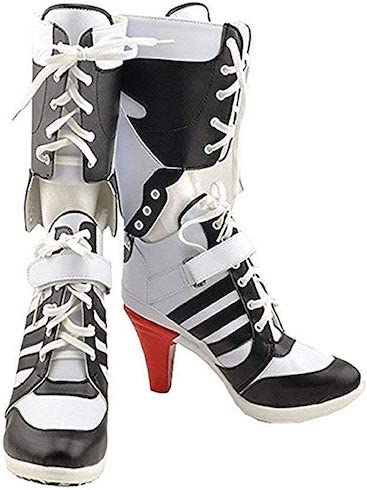 Harley Quinn Costume Shoes and Sneakers with Heels
