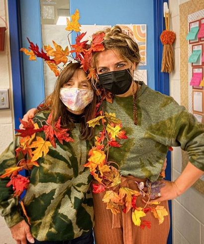 DIY Teacher Halloween Costume Trees