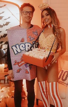 Creative Couples Costumes Nerds and Popcorn