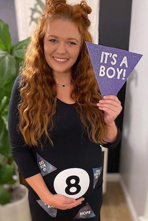 Creative Pregnant Halloween Costume Magic 8 Ball