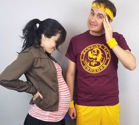 Creative Pregnant Costume Juno and Paulie Bleeker