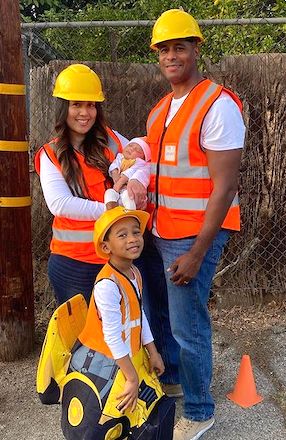 Easy Family Halloween Costumes Construction Workers