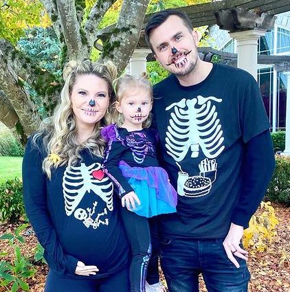 Easy Pregnant Halloween Costume Skeleton