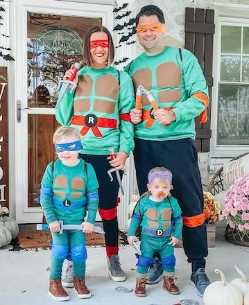 Family Halloween Costumes Ninja Turtles