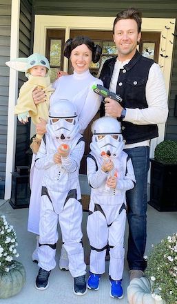 Family of 5 Halloween Costumes Star Wars