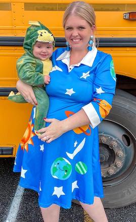 Mom and Baby Halloween Costume Miss Frizzle and Her Iguana