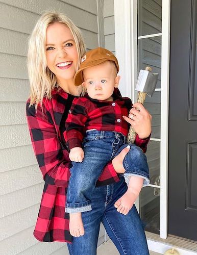 Mom and Baby Halloween Costumes Lumberjacks