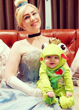 Mom and Baby Halloween Costumes Princess and the Frog