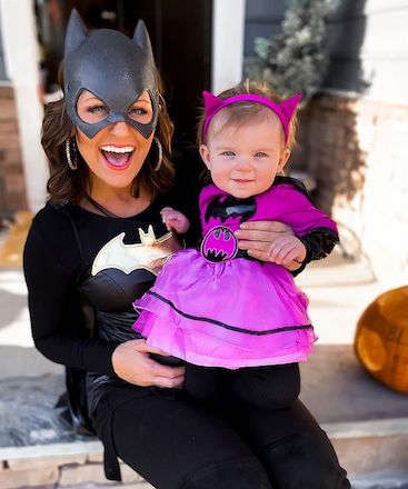 Mom and Baby Halloween Costumes Batman and Batgirl
