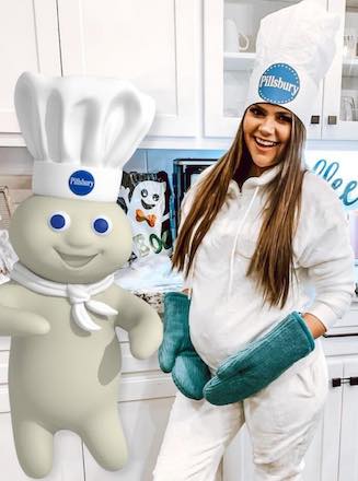 Pregnant Halloween Costume Pillsbury Dough Boy