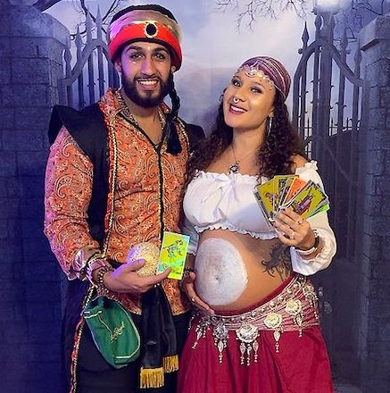 Creative Pregnant Halloween Costume Gypsy and Fortune Teller