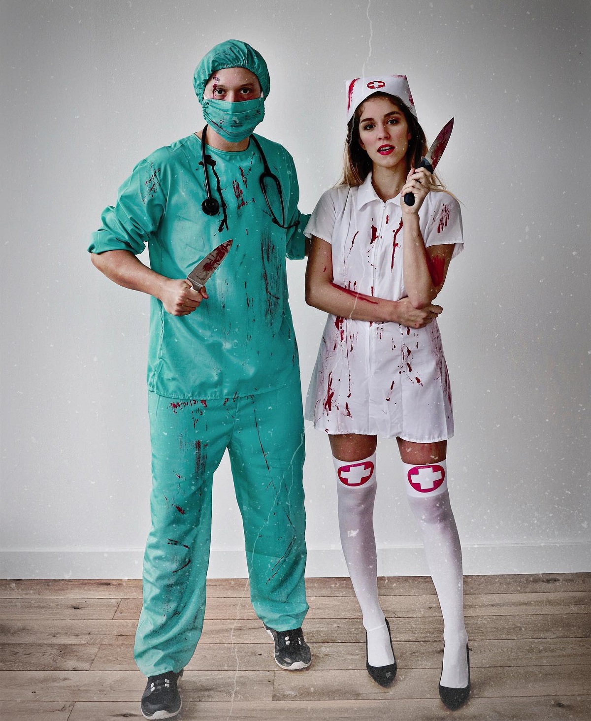 Scary Couples Costumes Deadly and Bloody Doctor and Nurse