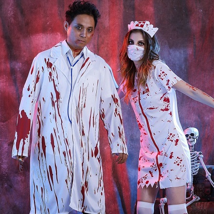 Scary Couples Costumes Zombie Nurses and Zombie Doctors