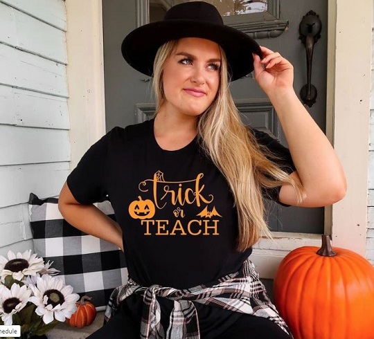Teacher Halloween Costume Trick or Teach T-Shirt