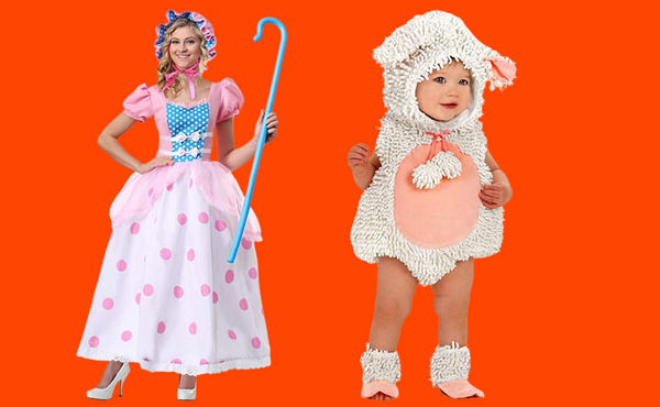 Cute Mom and Daughter Halloween Costumes Bo Beep and Sheep