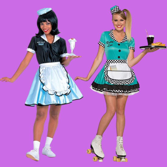 Halloween Costumes 2 Women 50s Diner Girls