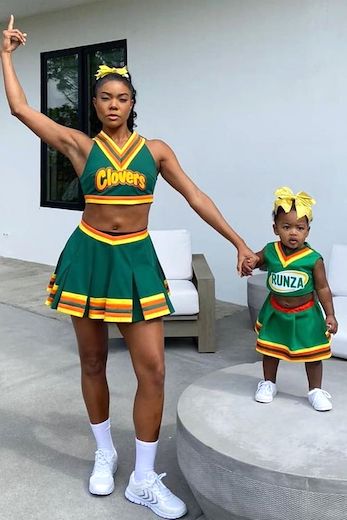 African American Mom and Daughter Halloween Costumes Clover Cheerleaders