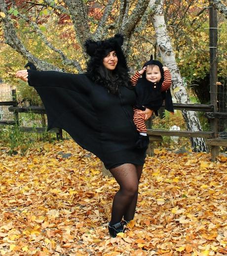 Easy Mom and Daughter Halloween Costumes Bats