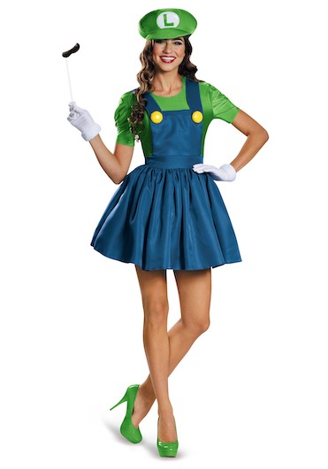 Teen Girl Luigi Costume