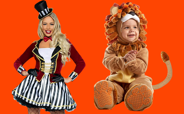 Mom and Daughter Halloween Costumes Ring Master and Lion