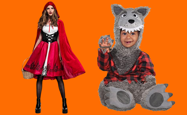Mother and Son Halloween Costumes Little Red Riding Hood and Big Bad Wolf