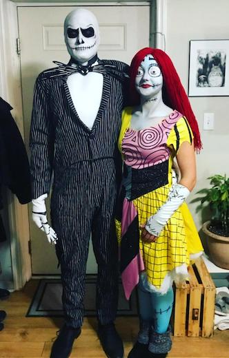 Scary Movie Couples Costumes Jack Skellington and Jally