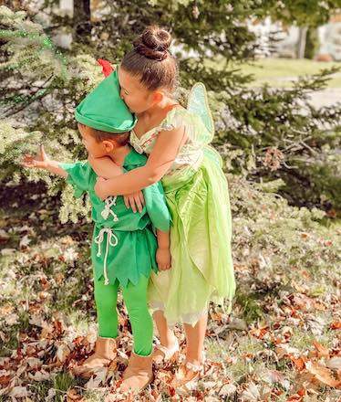 Sibling Halloween Costumes Boy and Girl Peter Pan and Tinkerbell