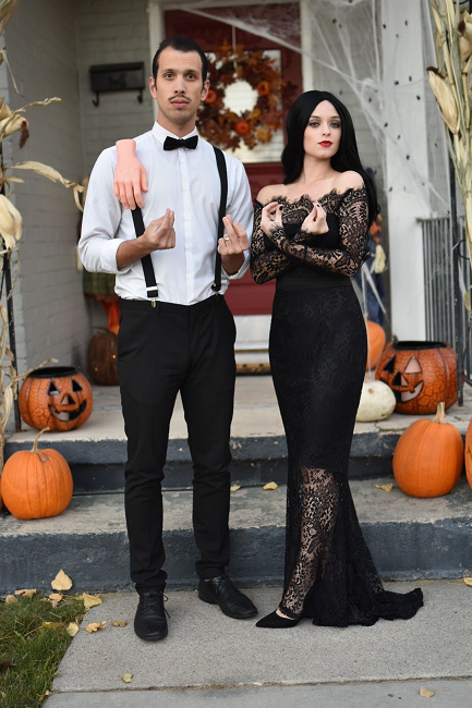 DIY couples costumes The Addams Family