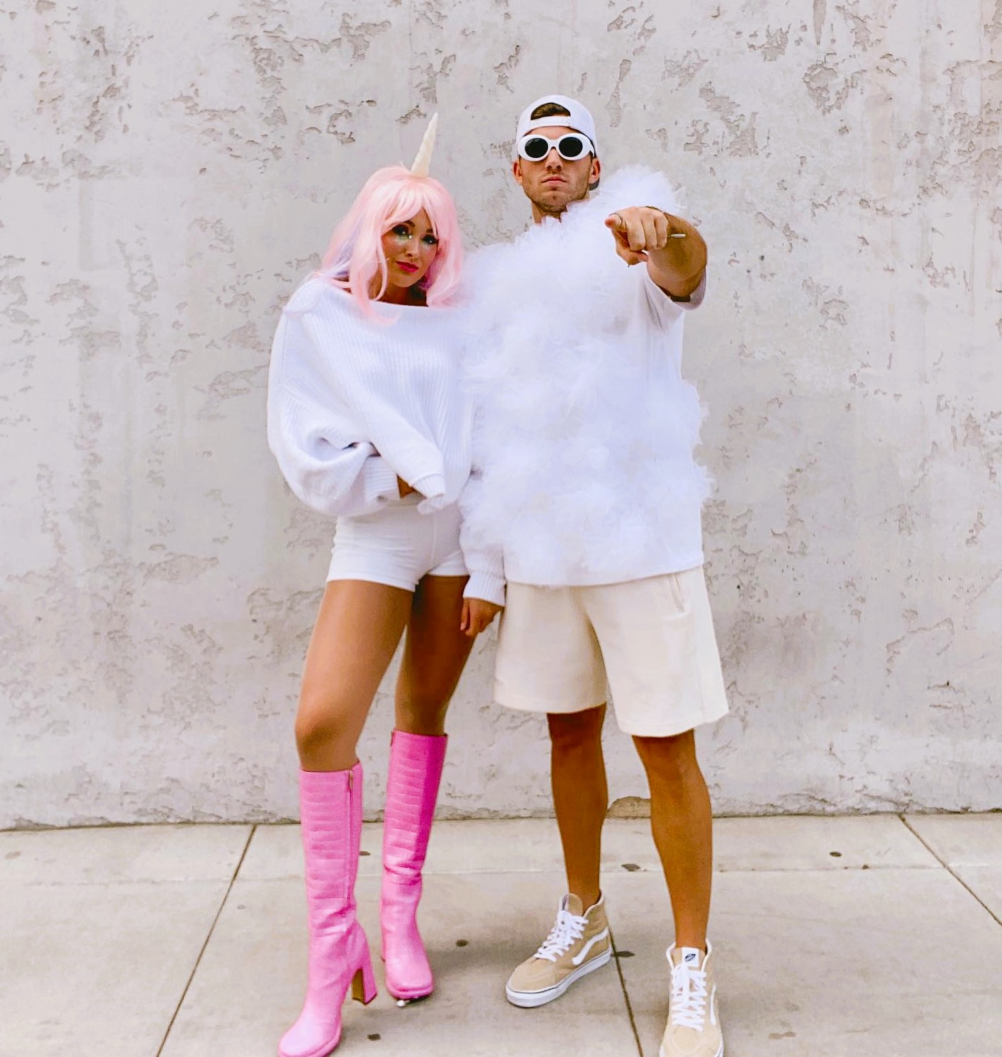 DIY couples costumes cloud and unicorn