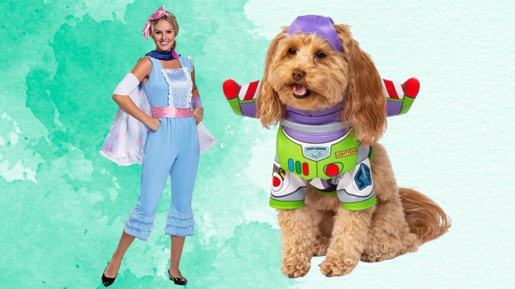 Disney Dog and Owner Halloween Costumes Bo Beep and Buzz