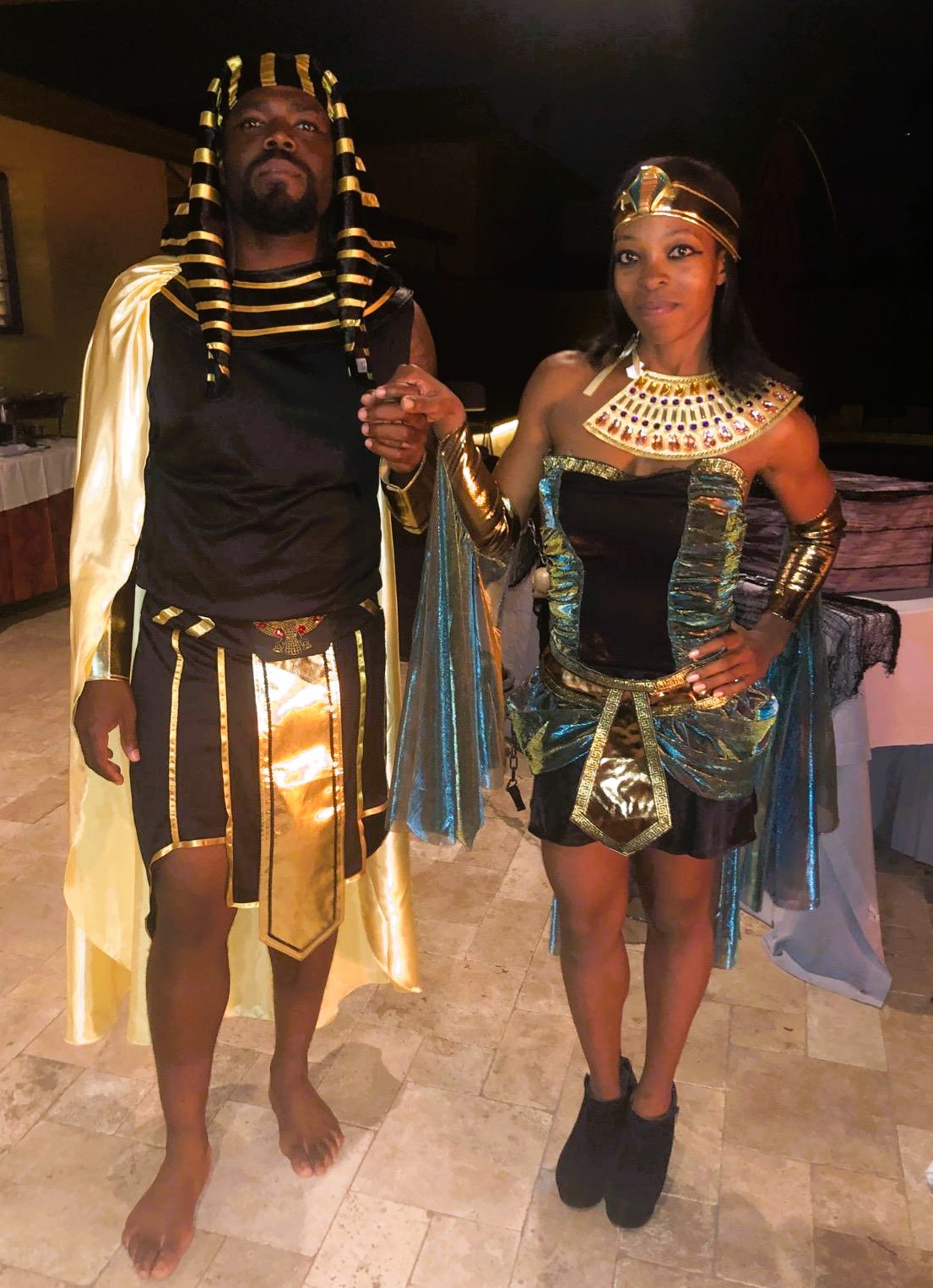 Black Couple Costumes Egyptian Pharaohs