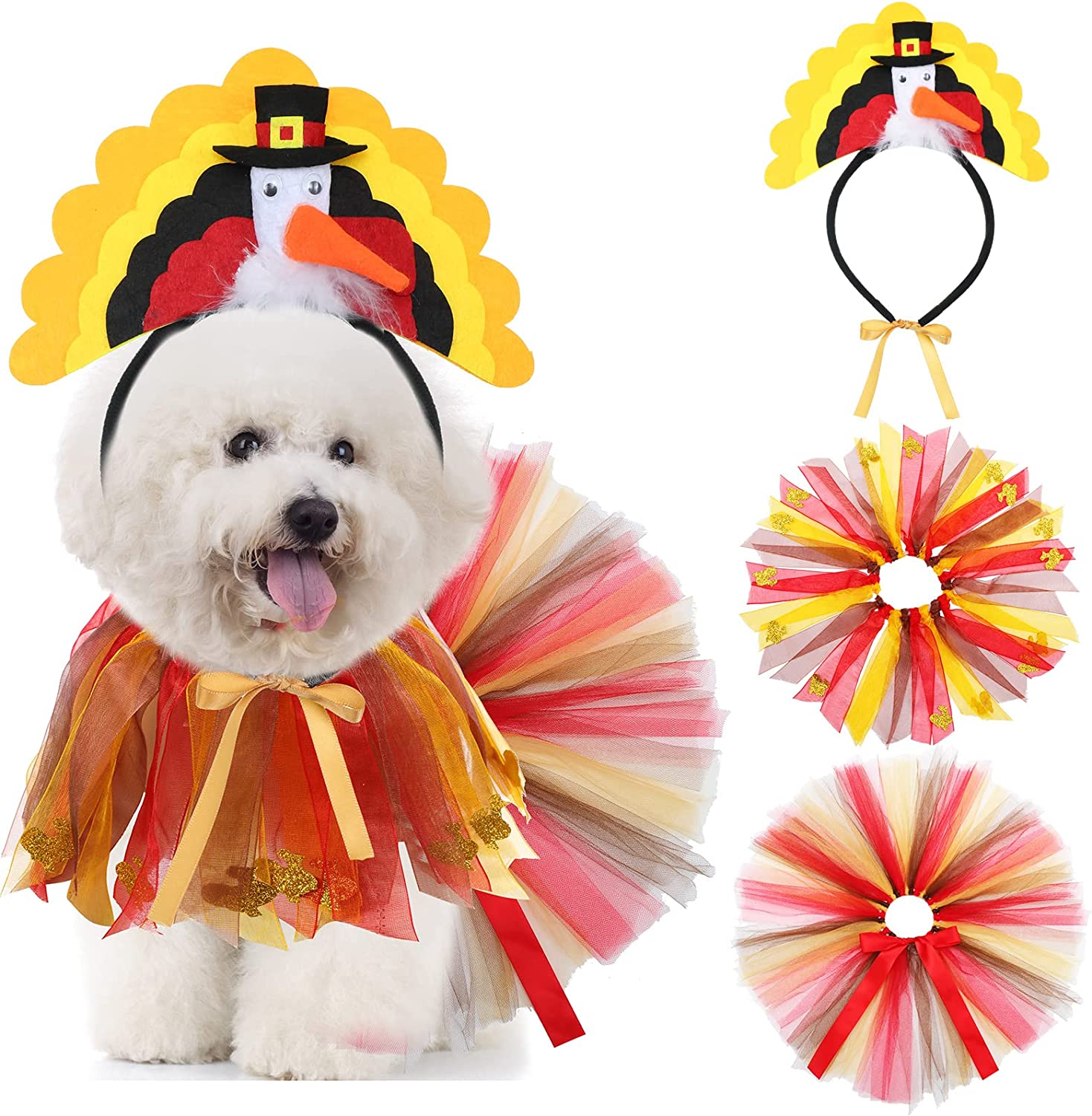 Dog Thanksgiving Costume with Tutu