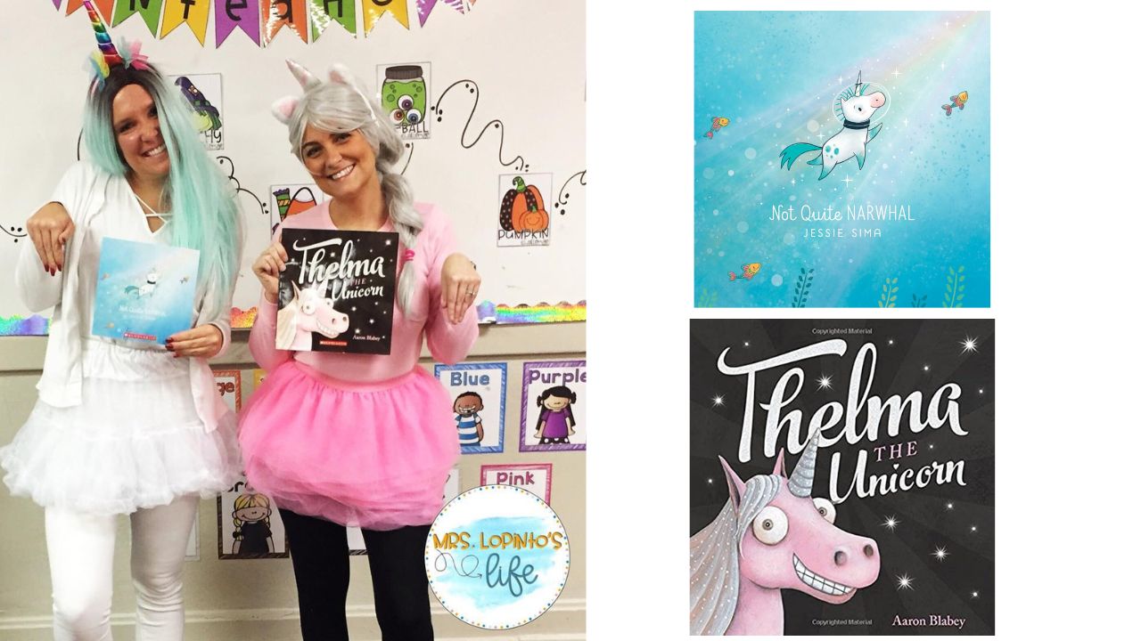 Cute Teacher Book Day Costume Thelma the Unicorn