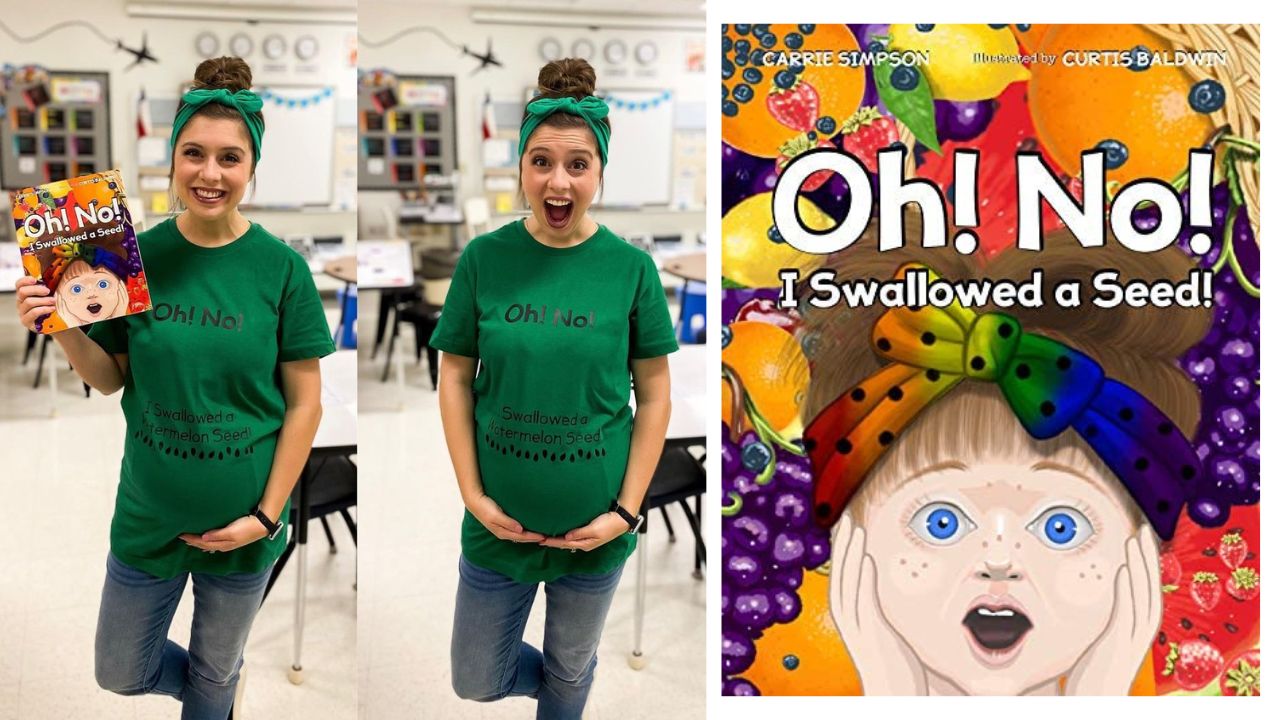 Teacher Book Day Costume Oh No I Swallowed a Seed