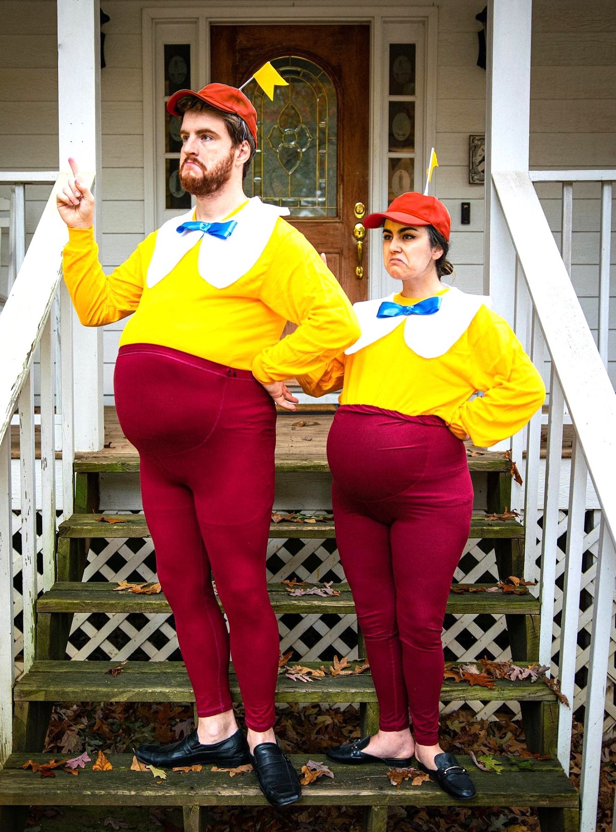 DIY Disney couple costumes Tweedle Dee and Tweedle Dum