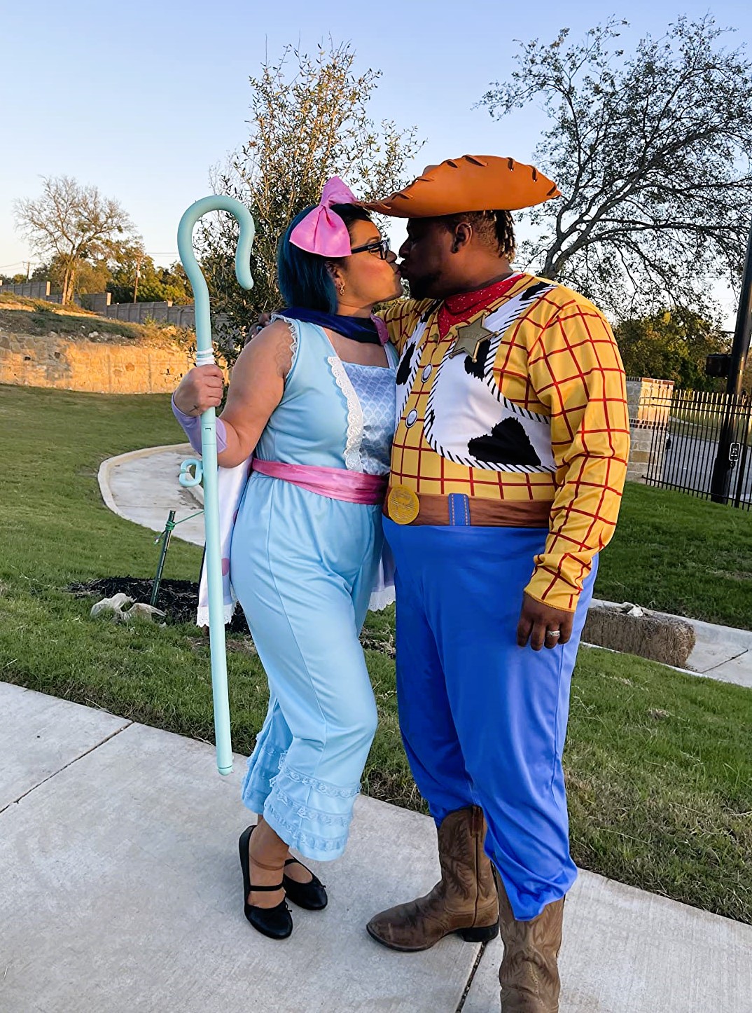 Disney couple costumes Bo Beep and Woody