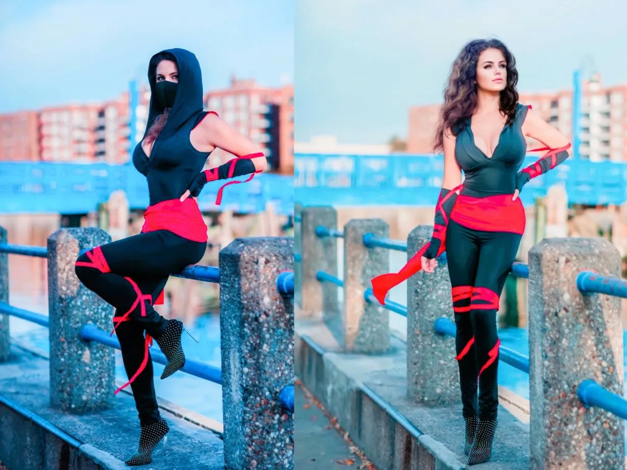 badass female Halloween costume ninja