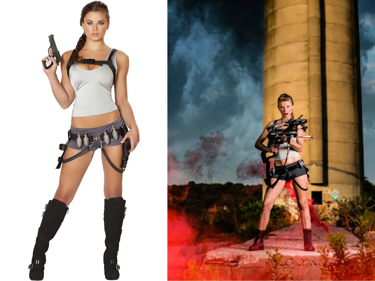 female badass Halloween costume Laura Croft