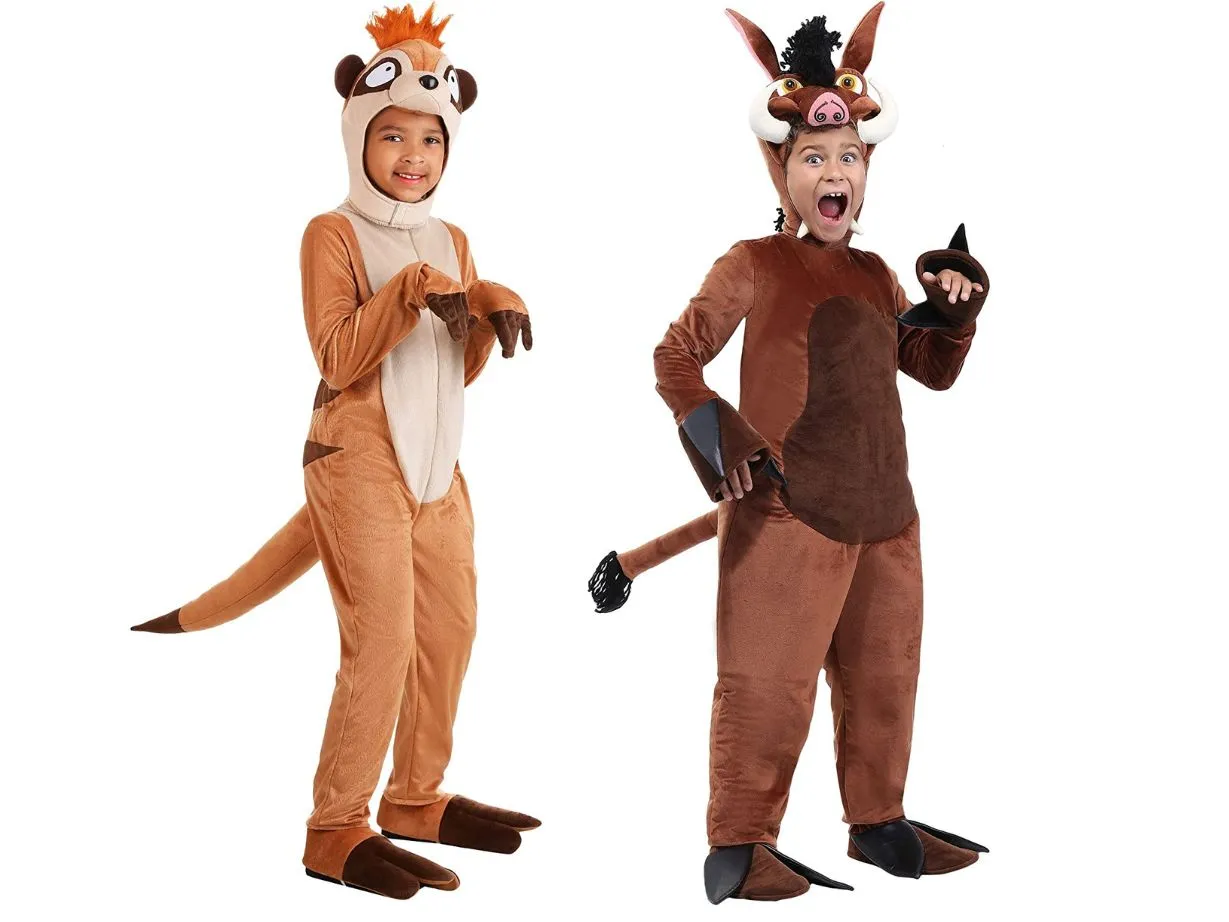 Disney sibling Halloween costumes Pumba and Timon