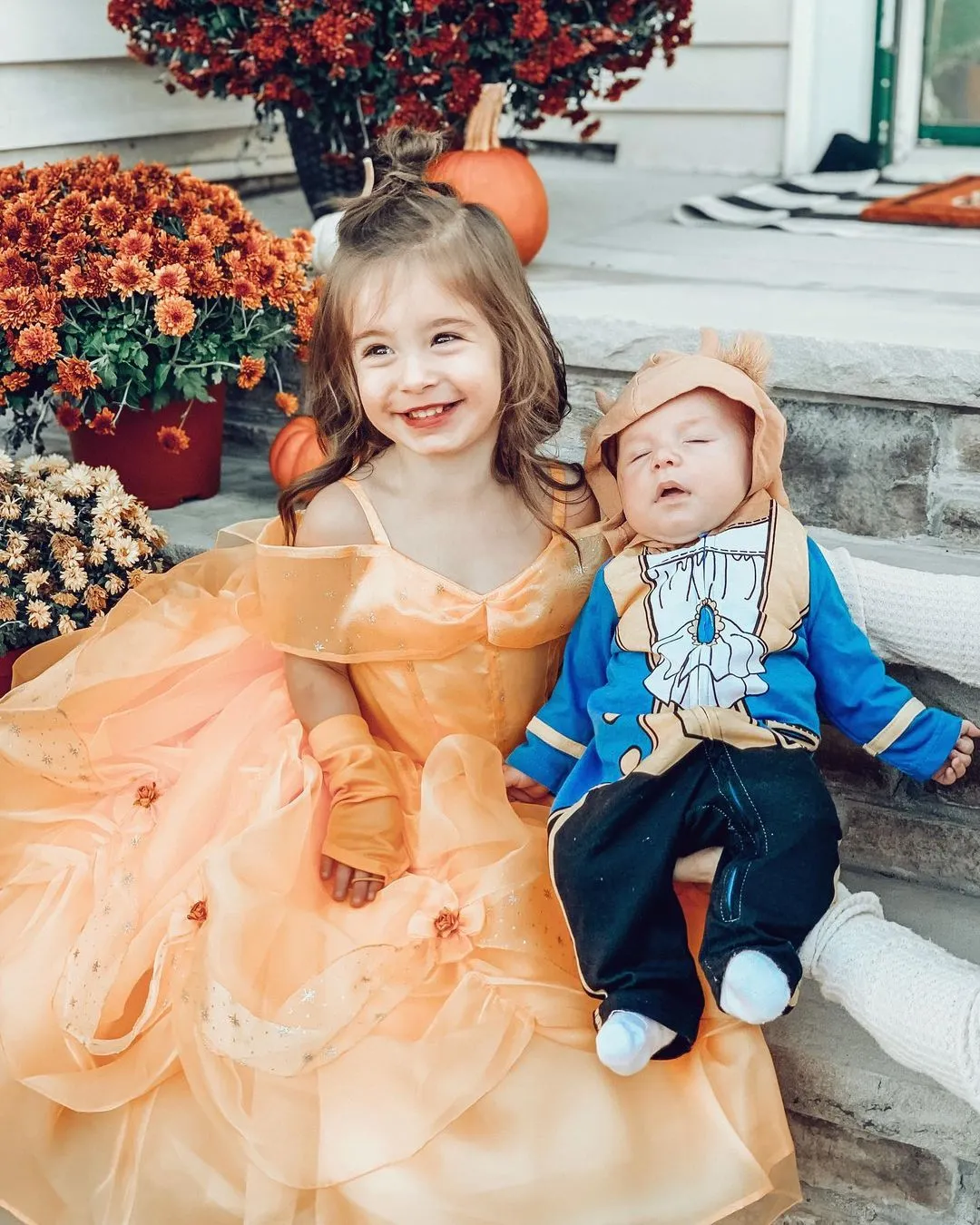 older sister baby brother costumes Beauty and the Beast