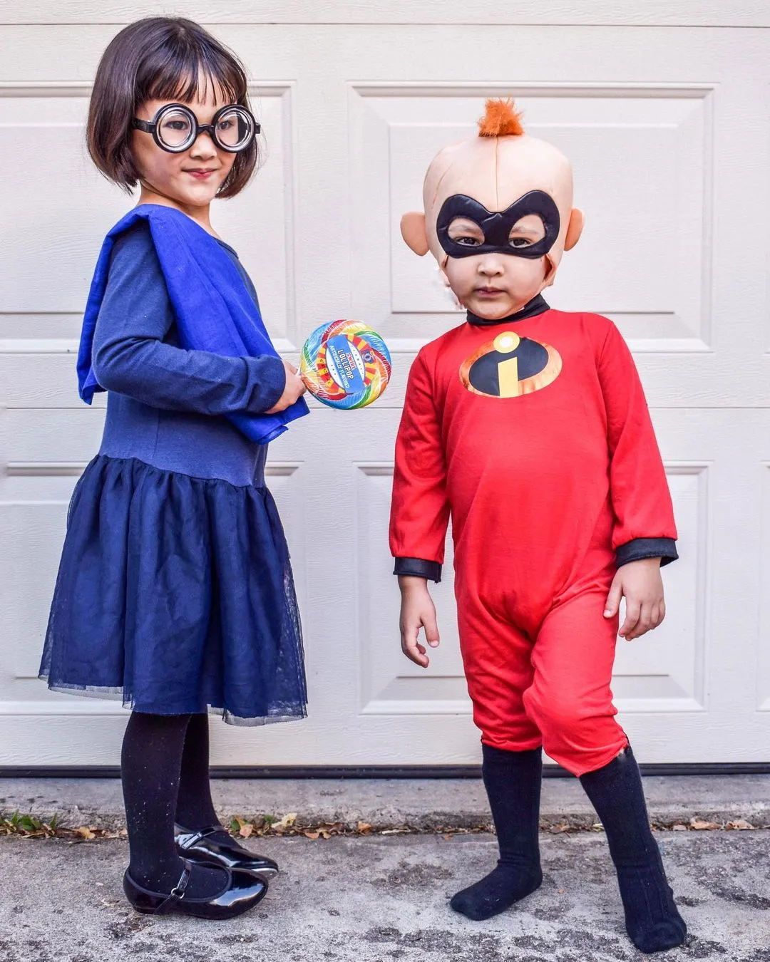 toddler sibling costumes Edna and Jack Jack from The Incredibles