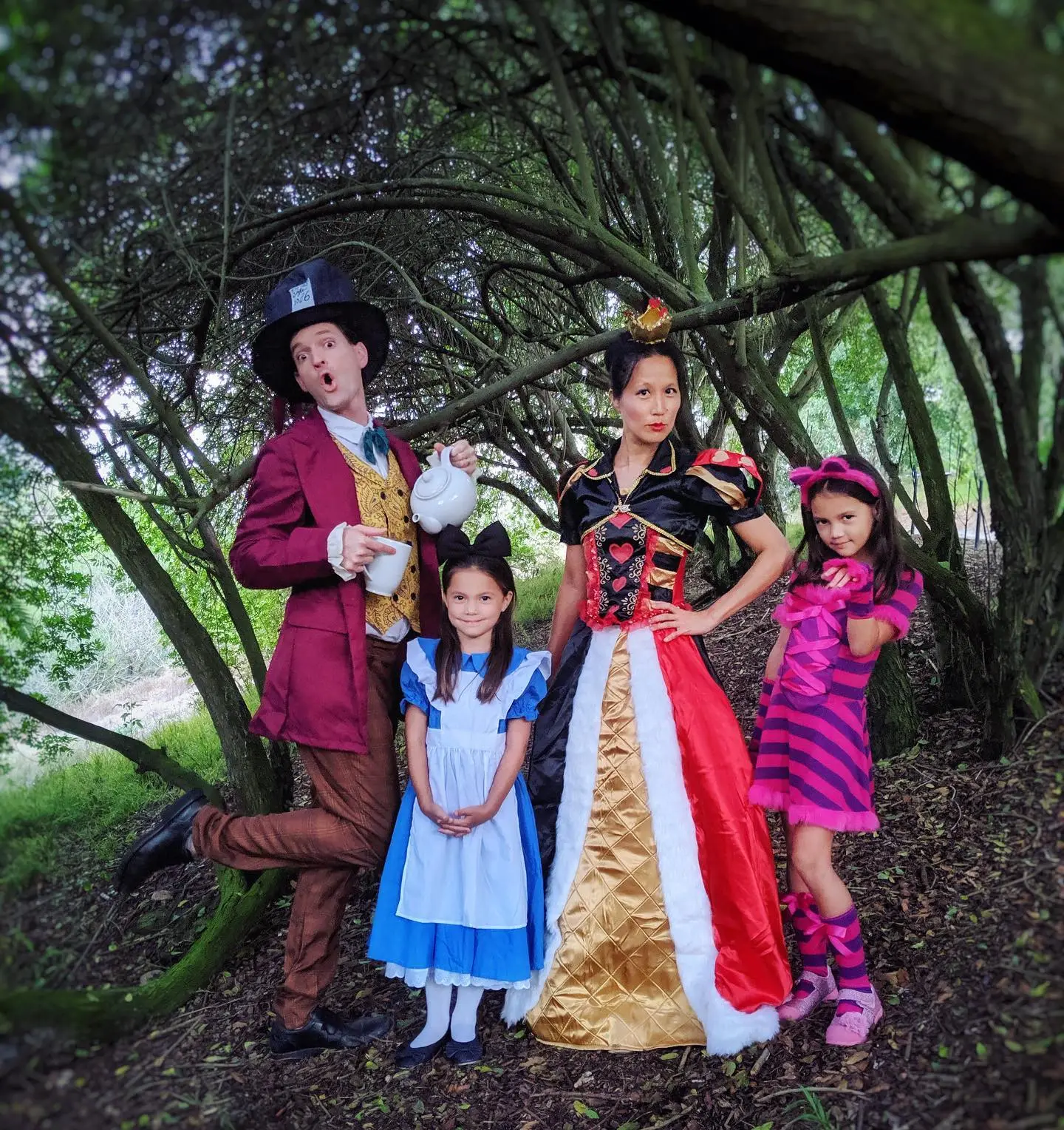 family of 4 Halloween costumes + Alice in Wonderland costume ideas
