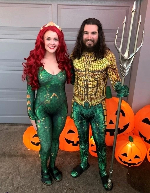 Aquaman and Mera costumes + Superhero couple costumes