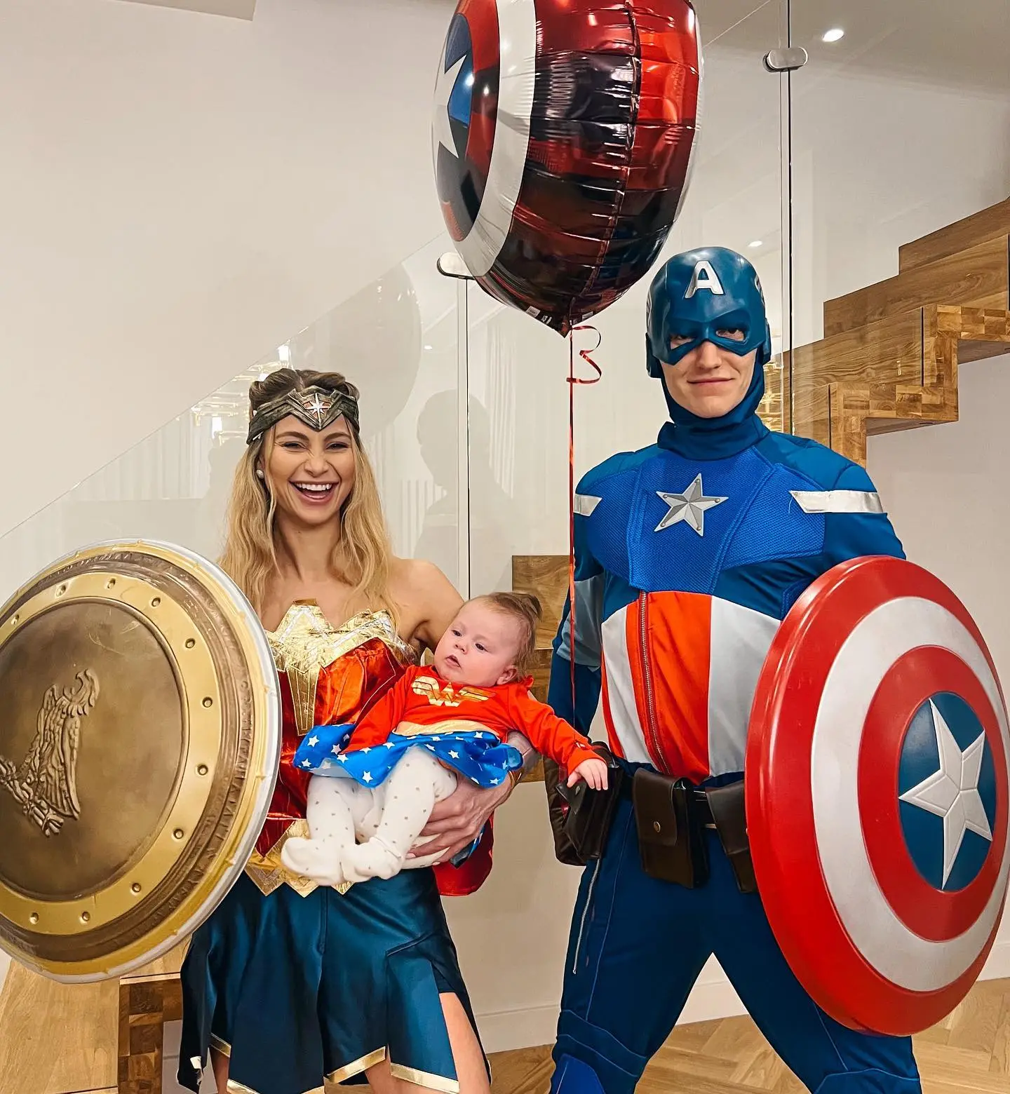 family of 3 Halloween costumes + Marvel family costumes with baby girl