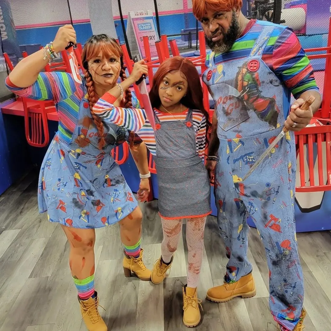 scary family Halloween costumes + Chucky family costumes