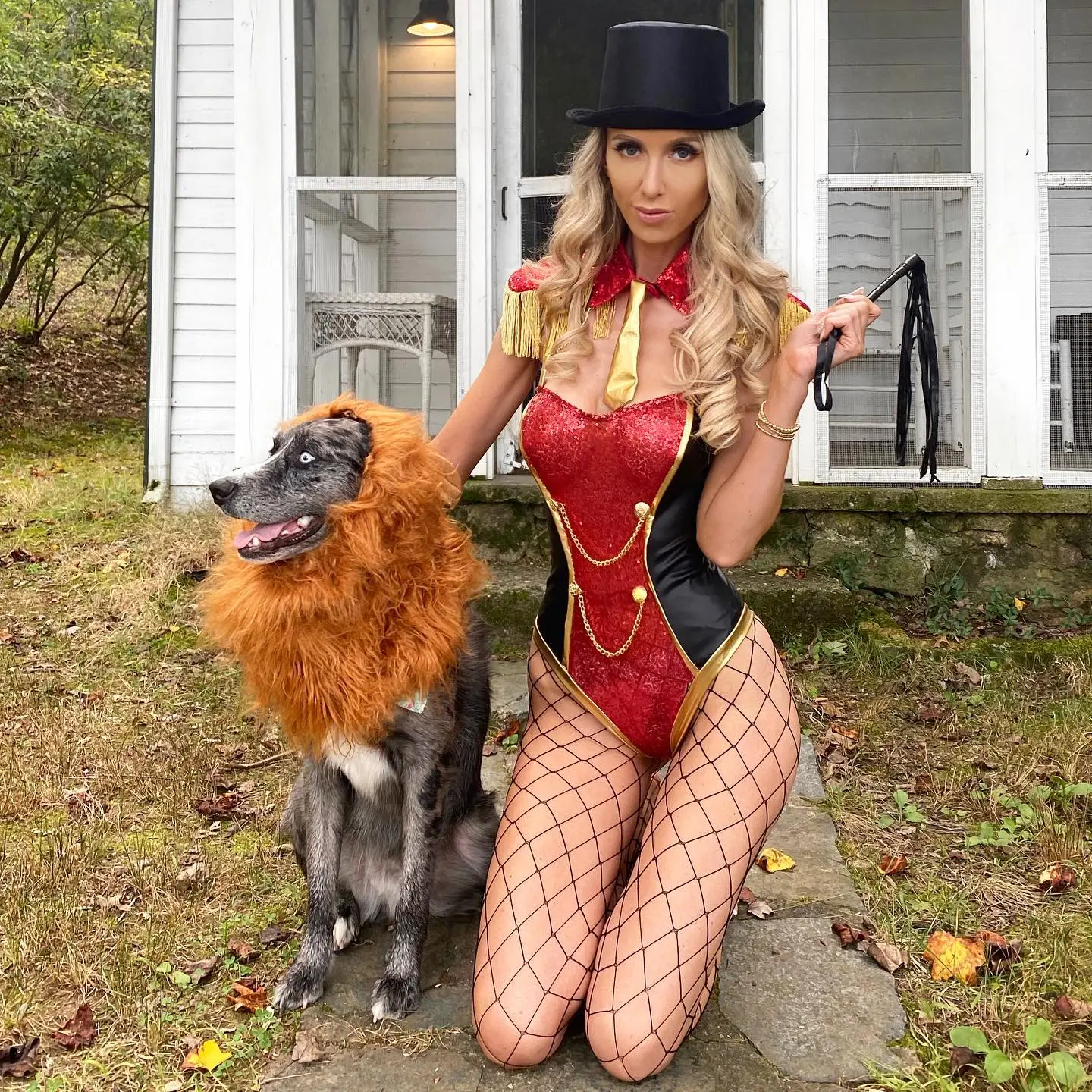 sexy dog and owner Halloween costumes
