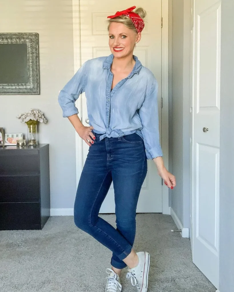 DIY Rosie the Riveter Halloween costume