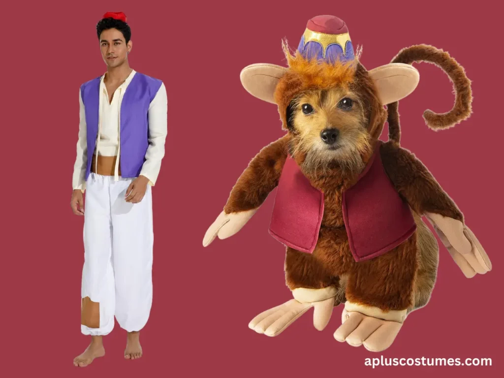 Disney dog and owner costumes from Aladdin